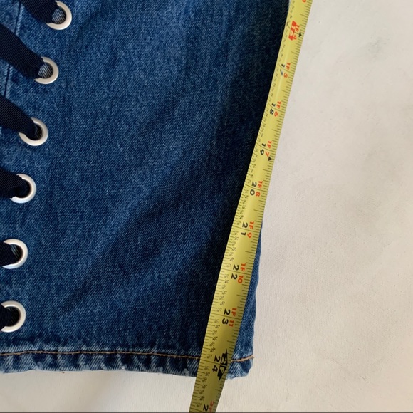 Veronica Beard Ines Girlfriend Style Lace Up Jeans - Picture 10 of 12